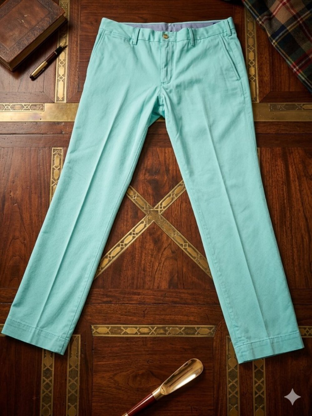 Polo Ralph Lauren Mint Green Slim Fit Pima Cotton Chino Pants
